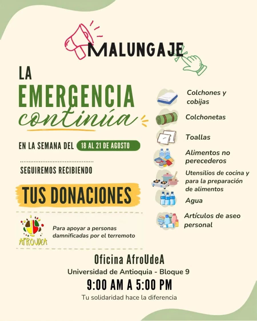 La emergencia continúa 🤝🏾 La semana pasada nos unimos para recolectar ayudas humanitarias para las personas afectadas