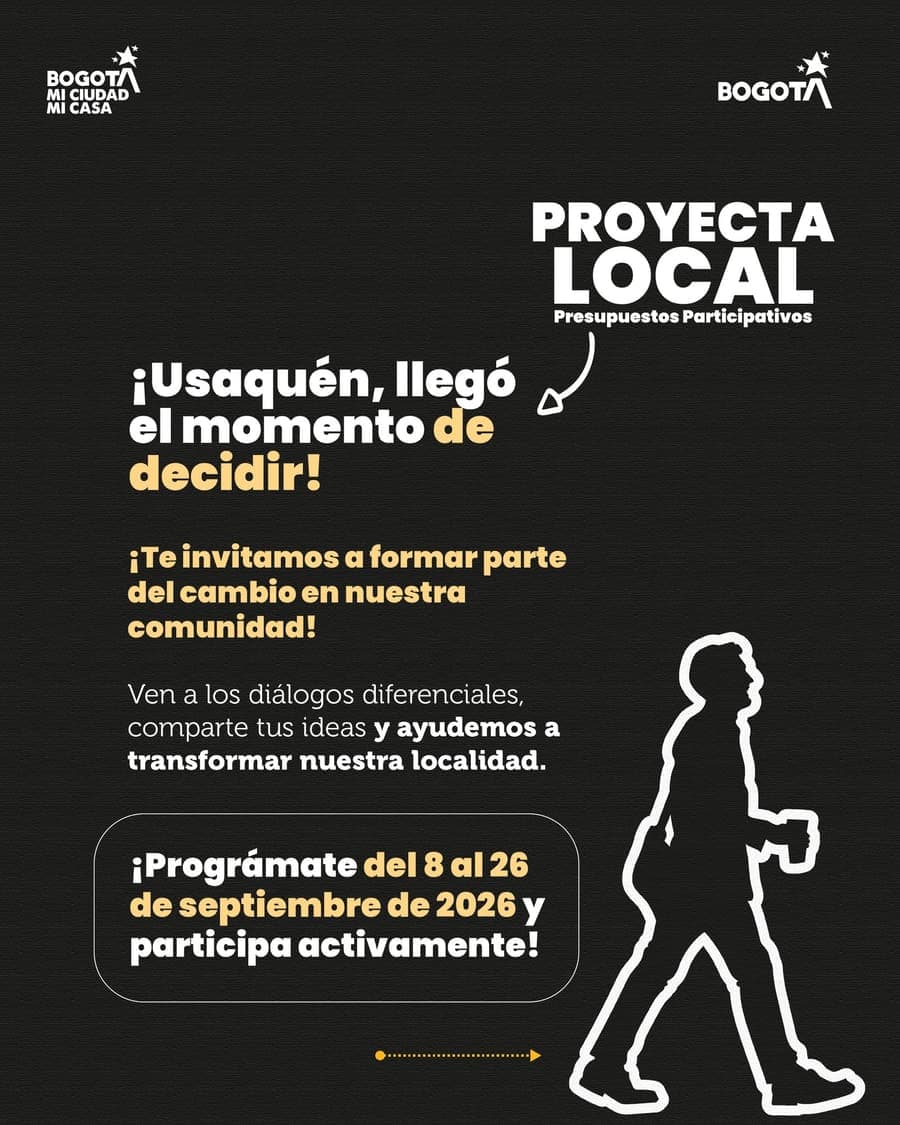 😊 Usaquén, ¡tu voz tiene mucho por aportar! 💡 ¿Tienes una idea para transformar nuestra localidad? 🗣 Los Presupuestos