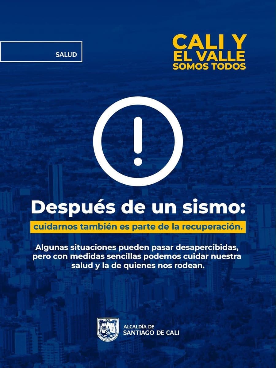 🏥 Después del sismo, seguimos cuidando tu salud. La recuperación también implica cuidarnos, prevenir nuevos riesgos y t