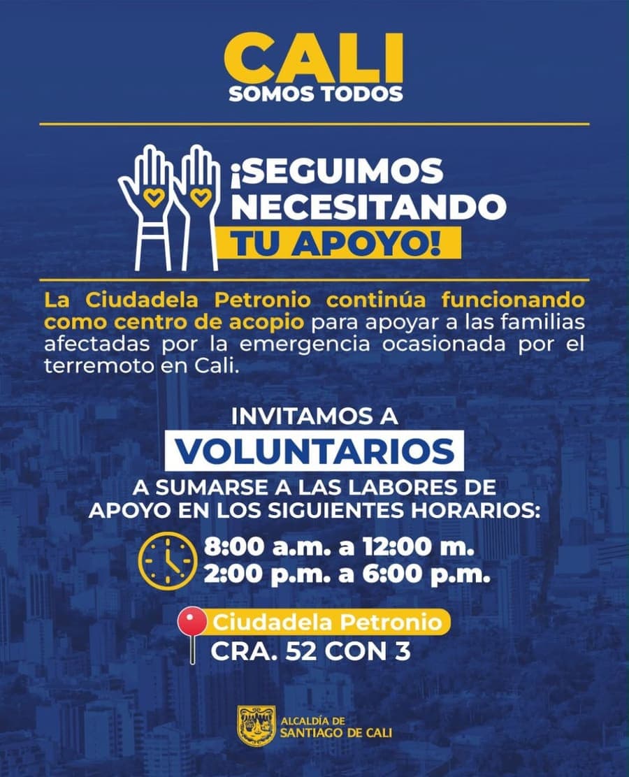 ¡Tu solidaridad sigue sumando! ❤️🩹 Te esperamos en el centro de acopio Ciudadela Petronio para apoyar las labores de a