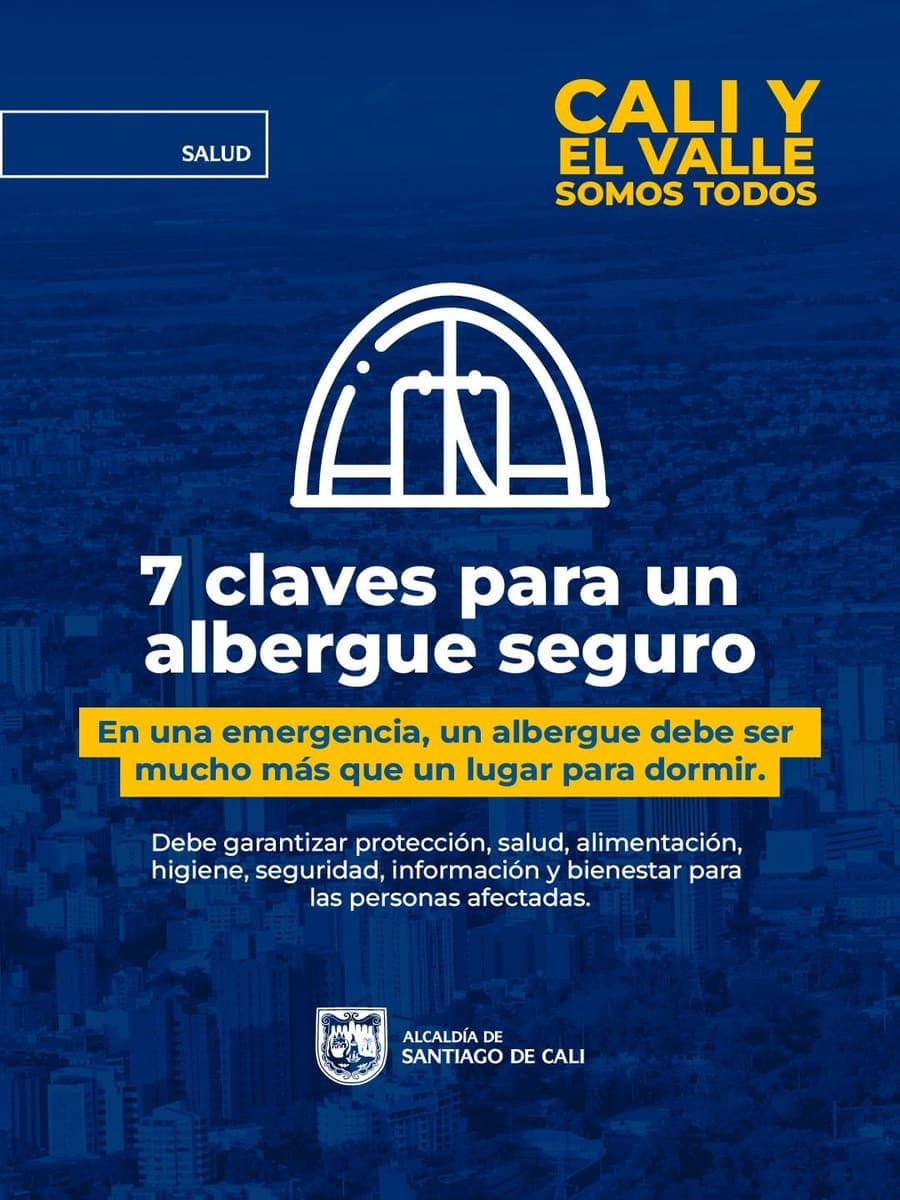 En una emergencia, un albergue seguro es mucho más que un lugar para dormir. 🏠 Organización, agua y alimentos seguros,