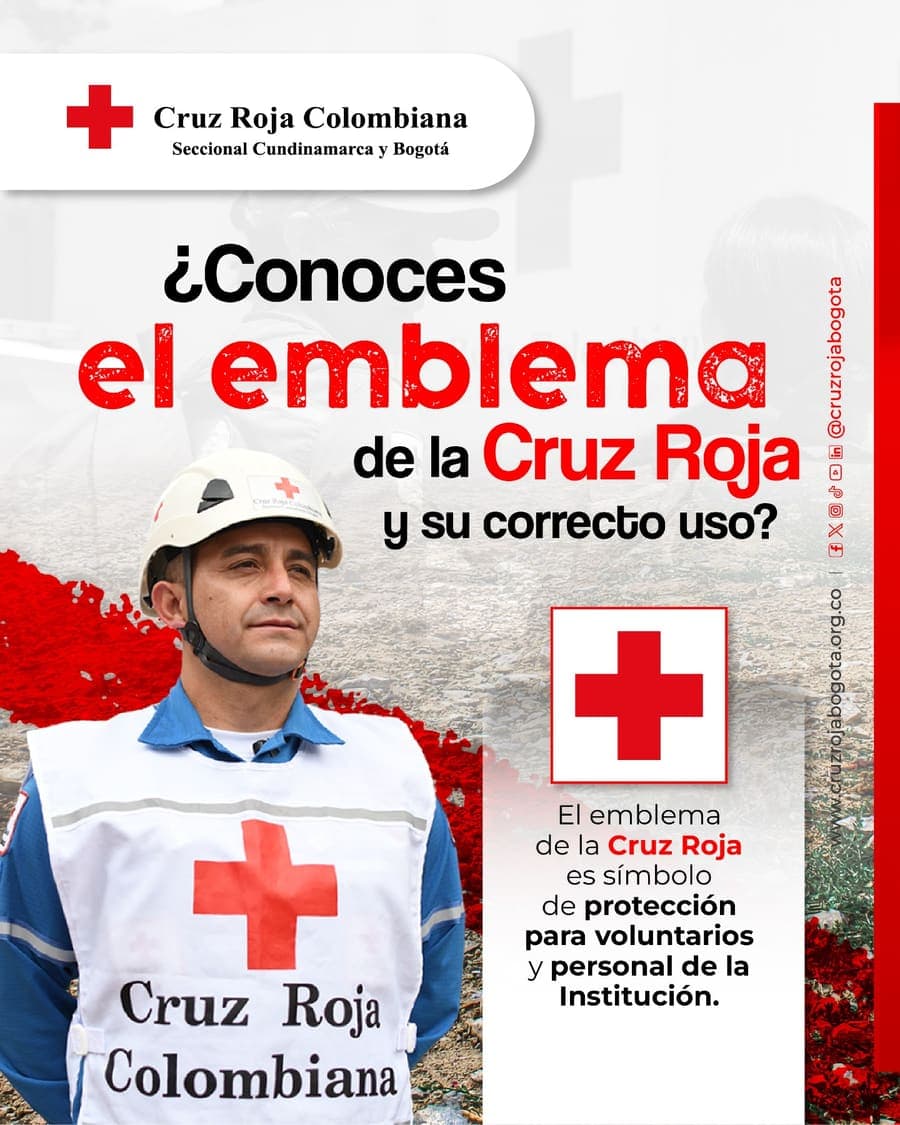 El emblema de la Cruz Roja es un símbolo que representa protección, humanidad y ayuda sin discriminación. ❤️ Su uso adec