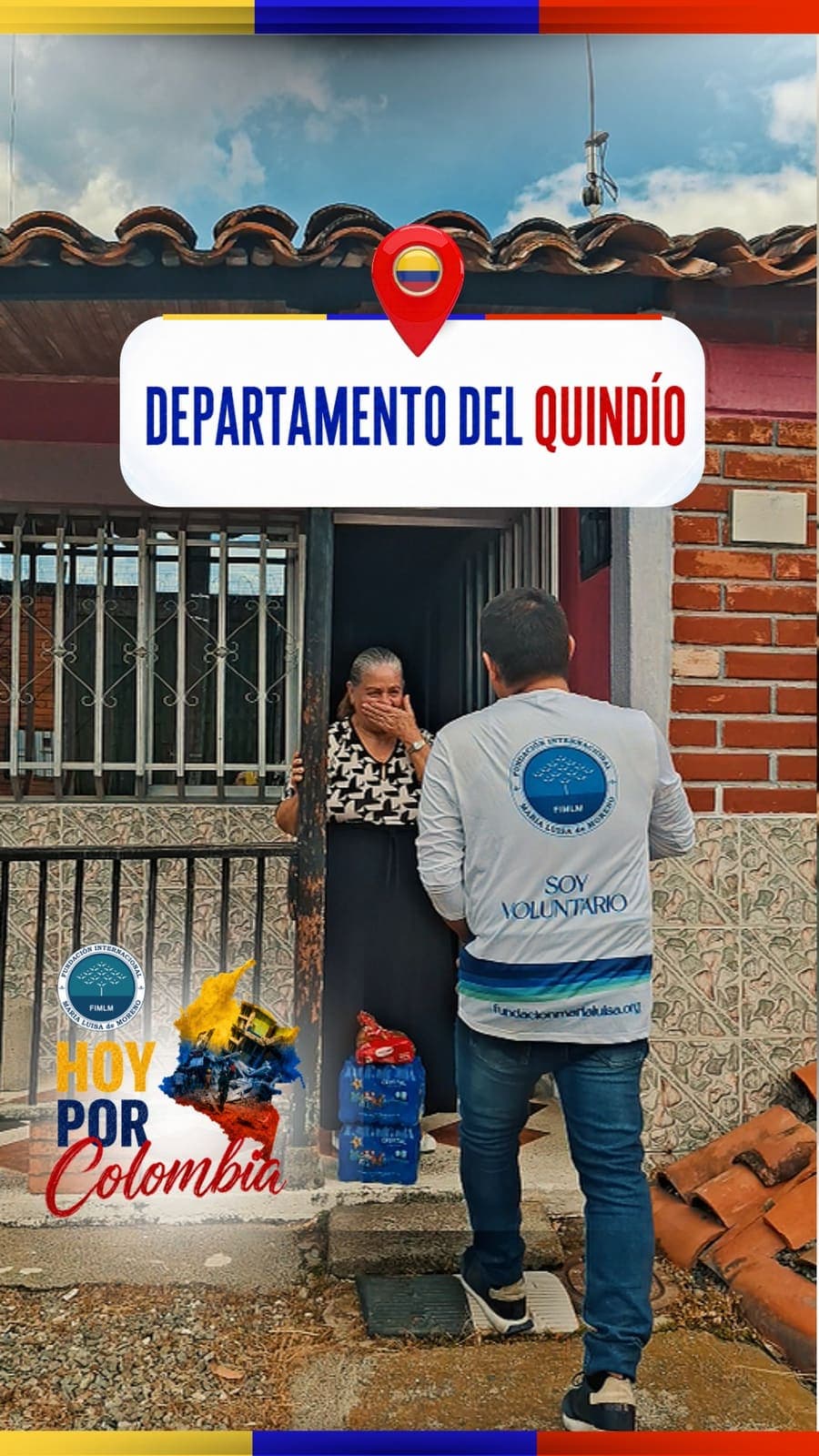 #HoyPorColombia 🇨🇴 | La ayuda sigue recorriendo el Quindío. 🩵 Tras el terremoto que afectó a diferentes regiones del