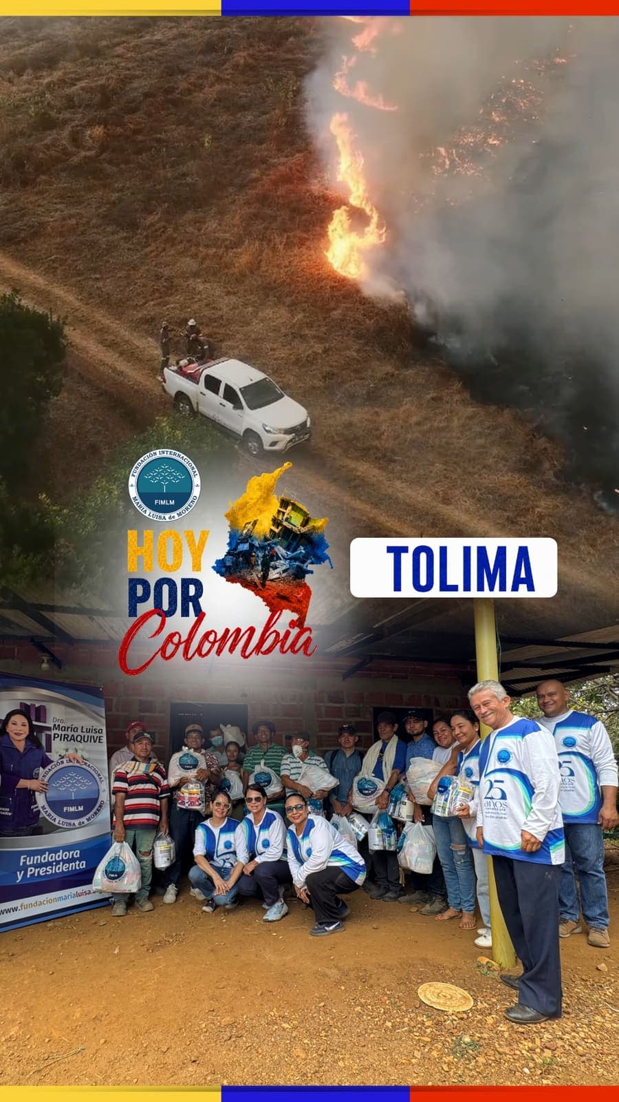 #HoyPorColombia 🇨🇴 | Ante la emergencia en el departamento del Tolima, por más de 11.200 hectáreas afectadas por incen