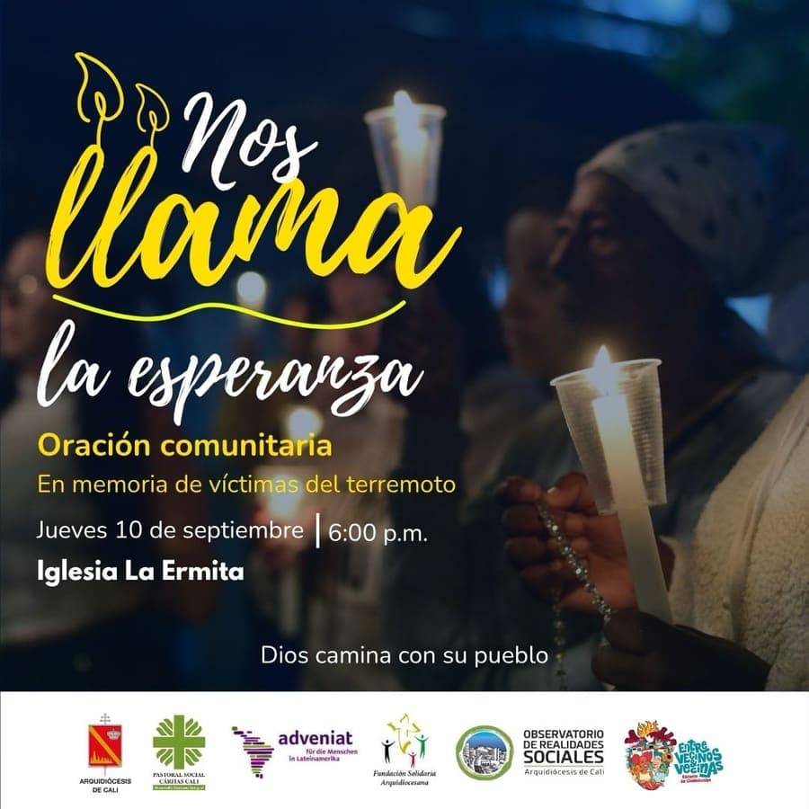 🕊️¡Nos llama la esperanza! ⏳A un mes del terremoto que dejó dolor y pérdidas en nuestro territorio, nos reunimos como c